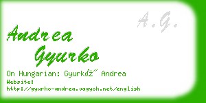andrea gyurko business card